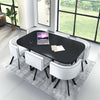 White Wooden Dining Table & 6 Chairs Retro ..