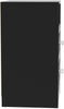Black Bedside Table Tall Wooden Cabinet Open Storage Shelf 2 Mirrored Drawers
