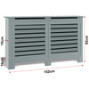 White Radiator Cover Small Large MDF Slat Wood Cabinet Shelf Grill Furniture