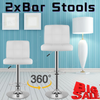 2X Faux Leather PU Bar Stools Breakfast Bar Chairs Kitchen Stool Swivel Barstool