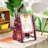 3 in 1 Kids Art Easel 2 Sides Magnetic Whiteboard Chalkboard W/Book Storage Rack