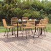 7 Piece Garden Dining Set Poly Rattan A3S8