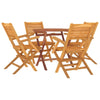 5 Piece Garden Dining Set Solid Wood Teak Q4Y8