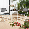 3pcs Patio Bistro Set Folding Table and Chair Set In/Outdoor Furniture W/ Table