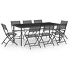 9 Piece Outdoor Dining Set Steel Y3D2