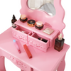 Dressing Table With Drawer Mirror & Stool Set Makeup Desk Vanity Table Bedroom
