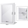 Bathroom Mirror Cupboard Wall-Mounted Storage Cabinet w/Double Doors & Shelf