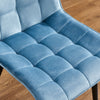 Set of 2 Dining Chair Velvet Soft Padded Seat and Backrest Metal Legs Kitchen