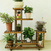 Small Medium Large Multi Tier Tiered Plant Stand Carbonized Shelf Holder Flower