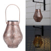 Waterproof Solar Lamp Retro Hollow Lantern Light Outdoor Hanging Landscape Light