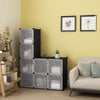 Plastic 12 Cube Wardrobe Cupboard Closet Cabinet Organizer Storage Furniture