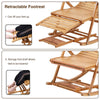 Adjustable 5-Level Bamboo Rocking Chair Porch Rocker Balcony Deck Napping Bed UK