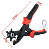 New Revolving Leather Hole Punch Pliers Puncher Leather Cut Belt Eyelet 6 Sizes