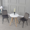 Glass Dining Table and 2 / 4 Grey Chairs Optional Lounge Office Home Furniture