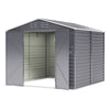 8X8.5FT Grey Metal Shed Garden Shed with Lockable Double Door & Air Vents Window