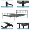 Metal Bed Frame 4ft6 Double Solid Bedstead Base Headboard for 135*190CM Mattress