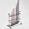 Portable 24 Rods Rack Fishing Rod Pole Holder Stand Organizer Storage Tool Black