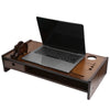TV Monitor Stand Bamboo Computer Laptop Table Riser Shelf for Home Office Supply