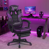 Computer Gaming Chair Ergonomic Office Massage Chair Footrest Recliner Purple