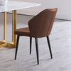 Set of 2 Faux Leather/Suede Dining Chairs Metal Legs Reception Restaurant Chair