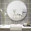 Round Bathroom 80cm HD Mirror Wall Mirror Silver Bedroom Makeup Dressing Mirror