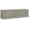 2023 Garden Storage Box Poly Rattan Grey Patio Storage Chest Durable