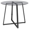 Tempered Glass Dining Table Modern Home Office Kitchen Table with Chrome Legs UK