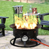 Outdoor Camping Gas Fire Pit Portable Fire Bowl Heater with Lava Rocks Regulator