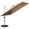 3M Patio Offset Umbrella Cantilever Parasol w/ Cross Base Tilting Market Parasol