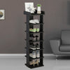 SLIM TALL 7TIER SHOE RACK STAND COMPACT SPACESAVING STORAGE ORGANISER SHELF UNIT