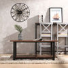 Industrial Coffee Table Home Rustic Wood Sofa Table with Storage Lower Shelf UK