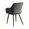 Set of 2 Dining Chairs Velvet Faux Leather Seat Modern Kitchen Chairs
