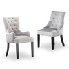 Tufted Studded Velvet Dining Accent Chair Victoria Door Knocker | SINGLE WINDSOR