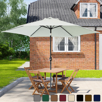 Round Garden Parasol Sun Shade Patio Umbrella Crank Tilt Replacement Fabric