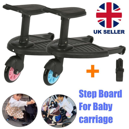 Child Buggy Stroller Step Board Stand Kids Toddler Wheeled Pushchair Connector
