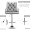 1/2x Velvet Breakfast Bar Stools Kitchen Counter Chair Lift Chrome Base Pub Rest