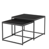 Nest of 2 Square End/Side Table Living Room Marble Coffee Table Scratch-proof