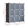 9 Cubes DIY Modular Closet Cabinet Bookcase Storage Display Unit Organizer Doors