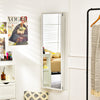 Wall-mounted Jewelry Storage Cabinet Sliding Door Jewelry Armoire W/ Mirror