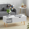 Coffee Table with Lift Top Storage Compartment Wood Living Room Reception Table