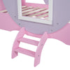 Kids Wooden Princess Carriage Pink Bed 3ft Single Mid Sleeper for Girls