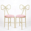 2PCS Dressing Makeup Stool Bedroom Backrest Princess Chair Seat for Girls Ladies