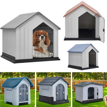 XL Large Outdoor Indoor Garden Pet Puppy Dog House Animal Shelter Plastic Kennel