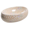 CounterTop Family Basin Yellow Brown Fish Scale Effect Bathroom Washbasin Sink