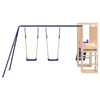 Playhouse with Slide Swings Solid Wood Pine V6J3