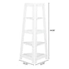 5 Tier Wood Corner Shelf Stand Wood Display Storage Rack Home Furniture White