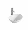 Bathroom Vanity Wash Basin Sink Countertop Oval Curved White Modern 410 x 330mm