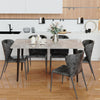 Modern Slate Marble Dining Table Black Trestle Base Rectangle Table Desk Office