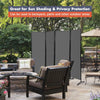 4-Panel Room Divider 173cm Folding Privacy Screen Portable Fiber Wall Divider