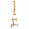 Bamboo Coat Stand Clothes Storage Shelves Hats Freestanding Hallway Bedroom New